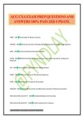 ACG CXA EXAM PREP QUESTIONS AND ANSWERS 100&percnt; PASS 2026 UPDATE&period;