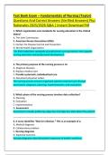 Test Bank Fundamentals of Nursing 2026&sol;2027 NEWEST EVALUATED EXAM PRACTICE 250 QUESTIONS &vert;ORIGINAL QUESTIONS & ANSWERS &vert;DETAILED RATIONALES &vert;HINTED COMPLETE EXAM PREP GRADED A&plus;&ast;INSTANT DOWNLOAD PDF