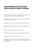 HOSA EPIDEMIOLOGY ACTUAL EXAM  UPDATE 2026 WITH CORRECT ANSWERS