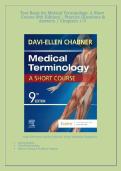 Test Bank for Medical Terminology&colon; A Short  Course &lpar;9th Edition&rpar; &ndash; Practice Questions &  Answers &vert; Chapters 1&ndash;5