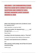NIFA RNFA &ndash; OR FUNDAMENTALS EXAM PRACTICE EXAM WITH CORRECT ACTUAL QUESTIONS AND CORRECTLY WELL DEFINED ANSWERS LATEST ALREADY GRADED A&plus; 2026