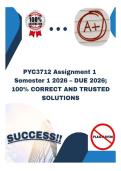 PYC3712 Assignment 1  Semester 1 2026 &ndash; DUE 2026&semi; 100&percnt; CORRECT AND TRUSTED SOLUTIONS