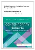 Test Bank Contemporary Nursing Issues&comma; Trends&comma; and Management 10th Edition  ByBarbara Cherry & Susan R&period;Jacob Expert Verified Chapter 1-28   Chapter 01&colon; The Evolution of Professional Nur