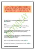 AETNA INDIVIDUAL PRESCRIPTION DRUG PLANS EXAM QUESTIONS AND ANSWERS 100&percnt; PASS 2026 UPDATE&period;