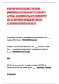 PMHNP MOCK BOARD REVIEW &lpar;FITZGERALD&rpar; EXAM WITH CORRECT ACTUAL QUESTIONS AND CORRECTLY WELL DEFINED ANSWERS LATEST ALREADY GRADED A&plus; 2026