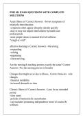 PNH 101 EXAM QUESTIONS WITH COMPLETE SOLUTIONS