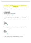 Biology 1406 Lecture Test 1 Questions with Correct Answers