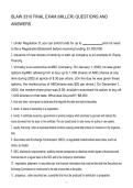 BLAW 3310 FINAL EXAM &lpar;MILLER&rpar; QUESTIONS AND ANSWERS