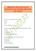 ARDMS RVT PRACTICE EXAM 1 QUESTIONS AND ANSWERS 100&percnt; PASS 2026 UPDATE&period;