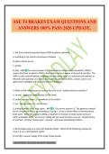 ASE T4 BRAKES EXAM QUESTIONS AND ANSWERS 100&percnt; PASS 2026 UPDATE&period;