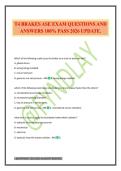 T4 BRAKES ASE EXAM QUESTIONS AND ANSWERS 100&percnt; PASS 2026 UPDATE&period;
