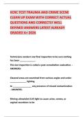 IICRC TCST TRAUMA AND CRIME SCENE CLEAN UP EXAM WITH CORRECT ACTUAL QUESTIONS AND CORRECTLY WELL DEFINED ANSWERS LATEST ALREADY GRADED A&plus; 2026