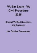 VA Bar Exam &ndash; Virginia Civil Procedure 2026 &vert; Study Guide & Practice Questions
