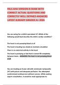 PALS AHA VERSION B EXAM WITH CORRECT ACTUAL QUESTIONS AND CORRECTLY WELL DEFINED ANSWERS LATEST ALREADY GRADED A&plus; 2026