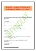 BIOD 152 EXAM 4 QUESTIONS AND ANSWERS 100&percnt; PASS 2026 UPDATE&period;
