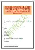 BPI BUILDING SCIENCE PRINCIPLES CHAPTER 1&colon; INTRODUCTION EXAM QUESTIONS AND ANSWERS 100&percnt; PASS 2026 UPDATE&period;