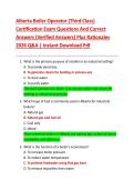 Alberta Boiler Operator &lpar;Third Class&rpar;  Certification Exam Questions And Correct  Answers &lpar;Verified Answers&rpar; Plus Rationales  2026 Q&A &vert; Instant Download Pdf