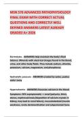 MSN 570 ADVANCED PATHOPHYSIOLOGY FINAL EXAM WITH CORRECT ACTUAL QUESTIONS AND CORRECTLY WELL DEFINED ANSWERS LATEST ALREADY GRADED A&plus; 2026