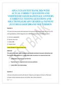 APEA 3 EXAM TEST BANK 2026 WITH  ACTUAL CORRECT QUESTIONS AND  VERIFIED DETAILED RATIONALE ANSWERS  &vert;CURRENTLY TESTING QUESTIONS AND  SOLUTIONS&vert;ALREADY GRADED A&plus;&vert;NEWEST  &vert;JUST RELEASED&excl;&excl;&vert;BRAND NEW VERSION  