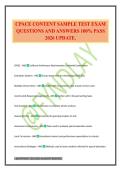 CPACE CONTENT SAMPLE TEST EXAM QUESTIONS AND ANSWERS 100&percnt; PASS 2026 UPDATE&period;
