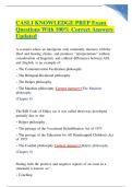 CASLI KNOWLEDGE PREP Exam Questions With 100&percnt; Correct Answers Updated