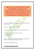 CSET 215&colon; SCIENTIFIC PRACTICES&comma; ENGINEERING DESIGN AND APPLICATIONS&comma; AND CROSSCUTTING CONCEPTS&period; EXAM QUESTIONS AND ANSWERS 100&percnt; PASS 2026 UPDATE&period;
