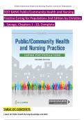 TEST BANK Public&sol;Community Health and Nursing Practice&semi; Caring for Populations 2nd Edition by Christine L&period; Savage&comma; Chapters 1 - 22&comma; Complete