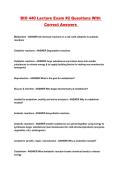 BIO 440 Lecture Exam &num;2 Questions With Correct Answers 