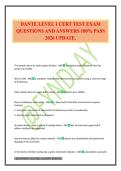 DANTE LEVEL 1 CERT TEST EXAM QUESTIONS AND ANSWERS 100&percnt; PASS 2026 UPDATE&period;