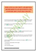 DOD ANNUAL SECURITY AWARENESS REFRESHER EXAM QUESTIONS AND ANSWERS 100&percnt; PASS 2026 UPDATE&period;