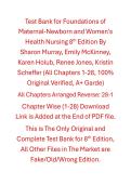 Test Bank Foundations of Maternal-Newborn and Women's Health Nursing 8th Edition By Sharon Murray&comma; Emily McKinney&comma; Karen Holub&comma; Renee Jones&comma; Kristin Scheffer