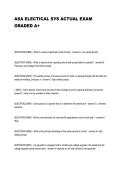 ASA ELECTICAL SYS ACTUAL EXAM  GRADED A&plus; 