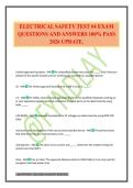 ELECTRICAL SAFETY TEST &num;4 EXAM QUESTIONS AND ANSWERS 100&percnt; PASS 2026 UPDATE&period;