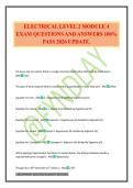 ELECTRICAL LEVEL 2 MODULE 4 EXAM QUESTIONS AND ANSWERS 100&percnt; PASS 2026 UPDATE&period;