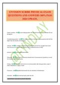 ENVISION SCRIBE PHYSICAL EXAM QUESTIONS AND ANSWERS 100&percnt; PASS 2026 UPDATE