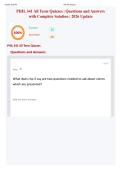 PHIL 341 All Term Quizzes &vert; Questions and Answers with Complete Solution &vert; 2026 Update