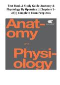 Test Bank For Anatomy and Physiology 2nd Edition by OpenStax&comma; All 28 Chapters Covered&comma; Verified Latest Edition