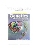 Test Bank for Genetics a Conceptual Approach 7th Edition by Benjamin A&period; Pierce All Chapters Covered&vert;&vert; Updated Edition&vert;&vert; 100&percnt; Verified Answers