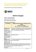 WGU D389 TASK 2 QUOTA TEMPLATE &vert;WITH COMPLETE SOLUTION&vert; LATEST UPDATE