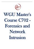 WGU Master-s Course C702 - Forensics and Network Intrusion With Complete Solution