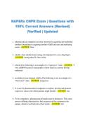 NAPSRx CNPR Exam &vert; Questions with  100&percnt; Correct Answers &lpar;Revised&rpar;  &vert;Verified &vert; Updated 