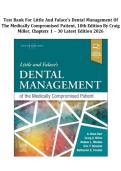 Test Bank - Little and Falace's Dental Management of the Medically Compromised Patient&comma; 10th Edition - Miller - All 30 Chapters and Rationales Included