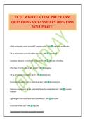FCTC WRITTEN TEST PREP EXAM QUESTIONS AND ANSWERS 100&percnt; PASS 2026 UPDATE&period;