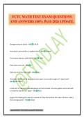 FCTC MATH TEST EXAM QUESTIONS AND ANSWERS 100&percnt; PASS 2026 UPDATE