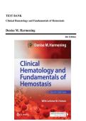 Test Bank - Clinical Hematology and Fundamentals of Hemostasis&comma; 6th Edition &lpar;Harmening&comma; 2024&rpar;&comma; Chapter 1-35 &vert; All Chapters