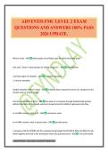 ADVENTIS FMC LEVEL 2 EXAM QUESTIONS AND ANSWERS 100&percnt; PASS 2026 UPDATE&period;