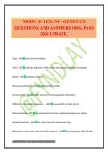 MODULE 1 EXAM &ndash; GENETICS QUESTIONS AND ANSWERS 100&percnt; PASS 2026 UPDATE&period;