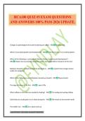 HCA100 QUIZ &num;5 EXAM QUESTIONS AND ANSWERS 100&percnt; PASS 2026 UPDATE