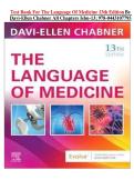 Test Bank For The Language Of Medicine 13th Edition By Davi-Ellen Chabner All Chapters Isbn-13&semi; 978-0443107795