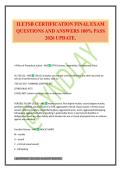 ILETSB CERTIFICATION FINAL EXAM QUESTIONS AND ANSWERS 100&percnt; PASS 2026 UPDATE&period;